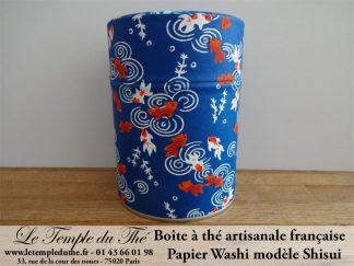 Boîte à thé artisanale française papier Washi modèle Shisui