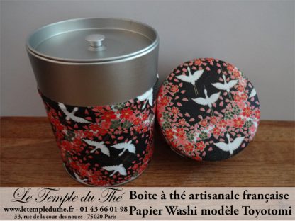 Boîte à thé artisanale française papier Washi modèle Toyotomi