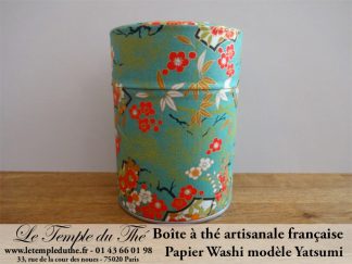 Boite à thé artisanale française. Washi Yatsumi