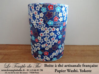 Boîte à thé artisanale française papier Washi modèle Yokote