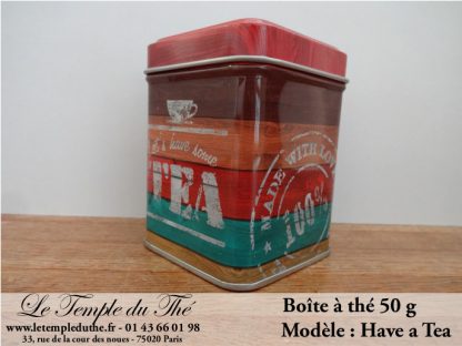 Boîte à thé 50 g modèle Have a tea