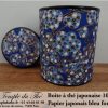 Boîte à thé japonaise Kyoto 100 g bleu foncé