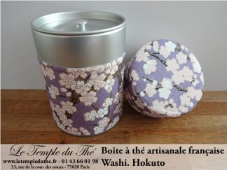 Boite à thé artisanale française. Washi. Hokuto