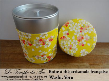 Boîte à thé artisanale française papier Washi modèle Yoru