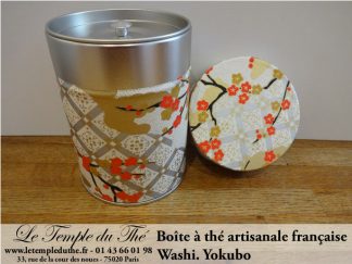 Boîte à thé artisanale française papier Washi modèle Yokubo