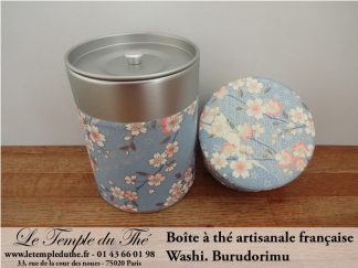 Boîte à thé artisanale française papier Washi modèle Burudorimu