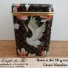 Boîte à thé 50 g grue blanche