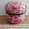 Boîte à thé japonaise Suzuko Kutani Tsubaki rouge