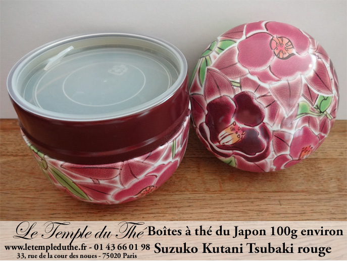 Lot De 2 Boîtes à Thé Japonaises Rondes - Dimensions 8.5x8.5x8.5 Cm - Rangement Thé, épices, Décoration Cuisine