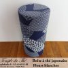 Boîte à thé japonaise 200g fleurs blanches – Image 2