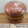 Boîte à thé japonaise 100g modèle Kaze marron – Image 2