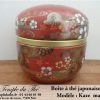 Boîte à thé japonaise 100g modèle Kaze marron – Image 3