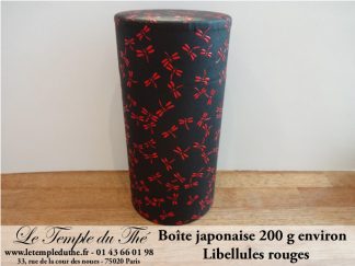 Boîte japonaise 200 g libellules rouges