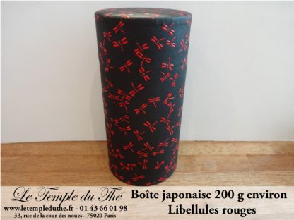Boîte japonaise 200 g libellules rouges