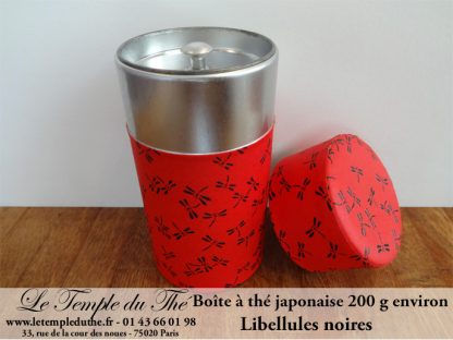Boîte japonaise 200 g libellules noires