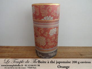 Boîte à thé japonaise orange 200g environ