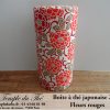 Boîte à thé japonaise. Fleurs rouges 200 g