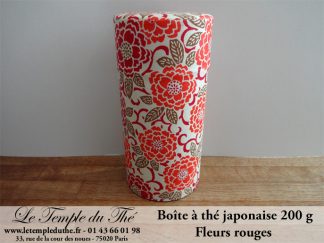 Boîte à thé japonaise. Fleurs rouges 200 g