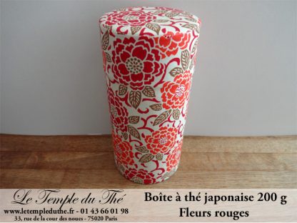 Boîte à thé japonaise. Fleurs rouges 200 g