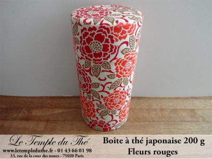 Boîte à thé japonaise. Fleurs rouges 200 g – Image 3