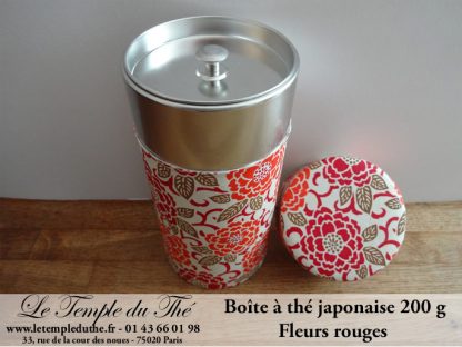 Boîte à thé japonaise. Fleurs rouges 200 g