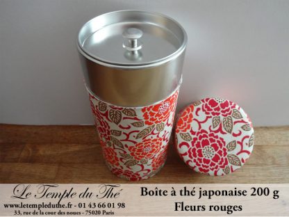 Boîte à thé japonaise. Fleurs rouges 200 g – Image 2