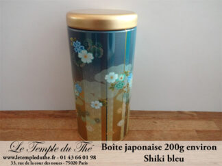 Boîte à thé japonaise 200g Shiki bleu