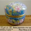 Boîte à thé japonaise 100 g fleur rose et bleue – Image 2