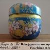 Boîte à thé japonaise 100 g fleur rose et bleue