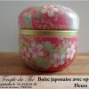 Boîte à thé japonaise 100 g fleur rose