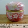 Boîte à thé japonaise 100 g fleur rose – Image 3