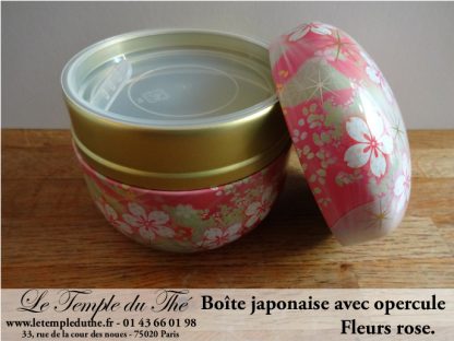 Boîte à thé japonaise 100 g fleur rose
