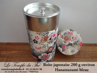 Boîte japonaise Papier Washi Hanatsuzumi bleue 200g