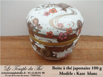 Boîte à thé japonaise 80g Ikebana verte