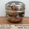 Boîte à thé japonaise 100g modèle Kaze noir