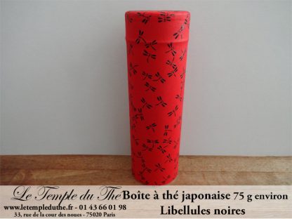 Boîte à thé japonaise libellules noires 75 g