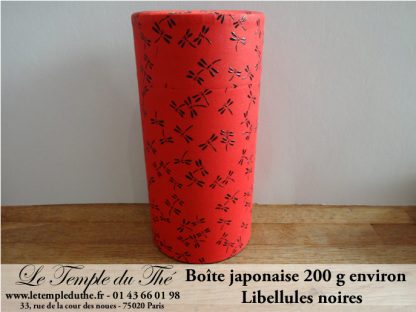 Boîte japonaise 200 g libellules noires