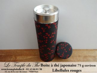 Boîte à thé japonaise libellules rouges 75 g
