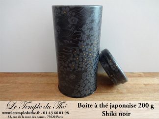 Boîte à thé japonaise 200g Shiki Noir