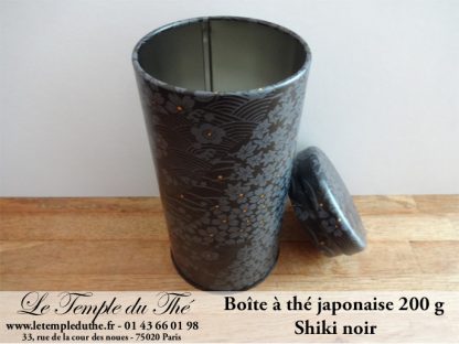 Boîte à thé japonaise 200g Shiki Noir