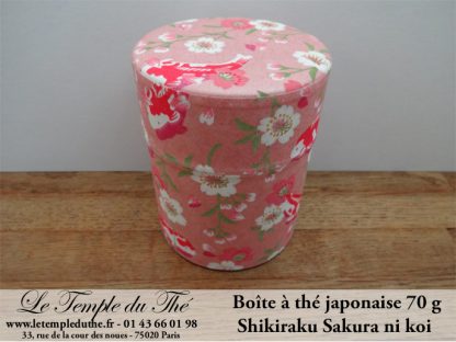 Boîte à thé japonaise Shikiraku Sakura ni koi