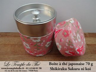 Boîte à thé japonaise Shikiraku Sakura ni koi