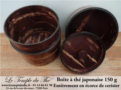 Boîte à thé traditionnelle japonaise : Kabazaiku en écorce de cerisier 150 g