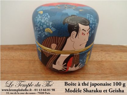 Boîte à thé japonaise 100 g Geisha et Sharaku