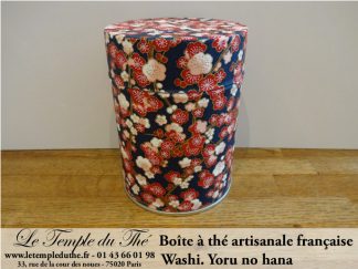 Boîte à thé artisanale française papier Washi modèle Yuru No Hana