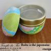 Boîte à thé japonaise 100 g ronde "turquoise"