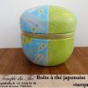 Boîte à thé japonaise 100 g ronde "turquoise" – Image 4