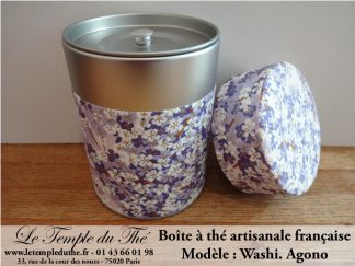 Boîte à thé artisanale française papier Washi modèle Agono