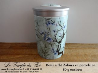 Boîte à thé Zakura en porcelaine 80 g