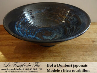 Bol à Donburi japonais bleu tourbillon